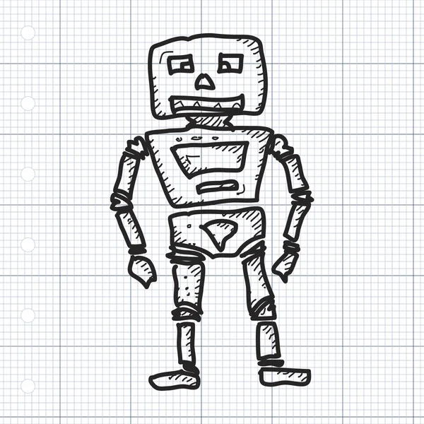 Doodle simples de um robô —  Vetores de Stock