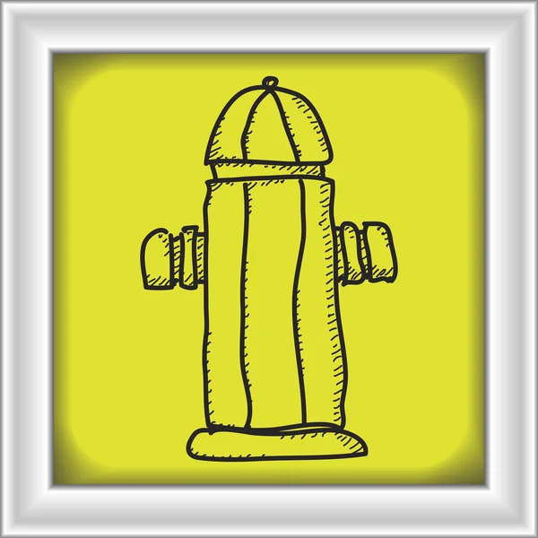 Bir yangın musluğu basit doodle — Stok Vektör