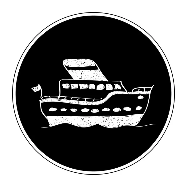 Απλή doodle του ένα πλοίο — Διανυσματικό Αρχείο