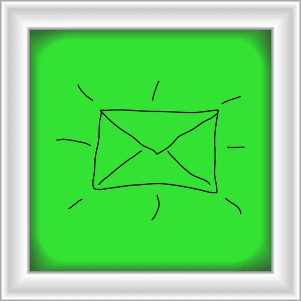 Doodle simples de um envelope — Vetor de Stock