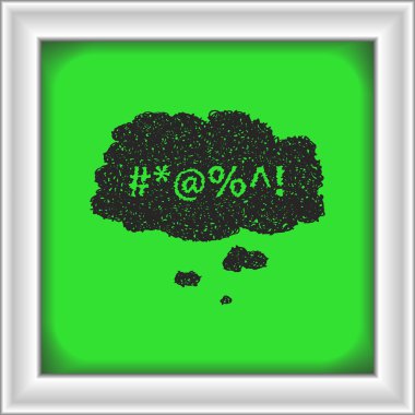 Bir yemin düşünce balonu basit doodle