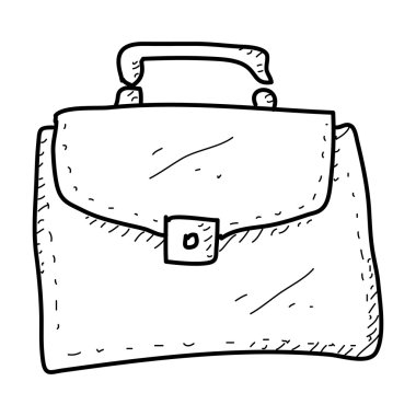 Bir evrak çantası basit doodle