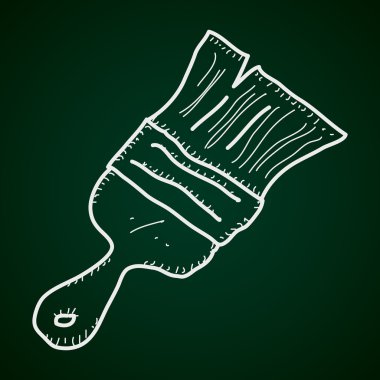 Basit doodle boya fırça