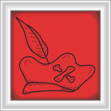 Bir korsan şapkasını basit doodle