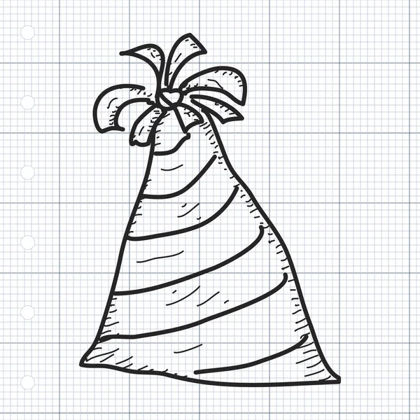 Απλή doodle του ένα καπέλο κόμμα — Διανυσματικό Αρχείο