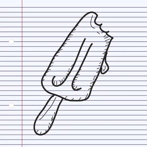 Eenvoudige doodle van een ice lolly — Stockvector