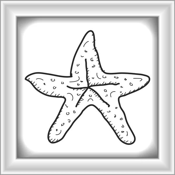 Simple doodle of a starfish — Stock Vector