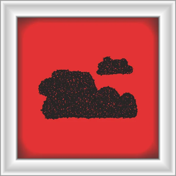 Jednoduchý doodle mraku — Stockový vektor