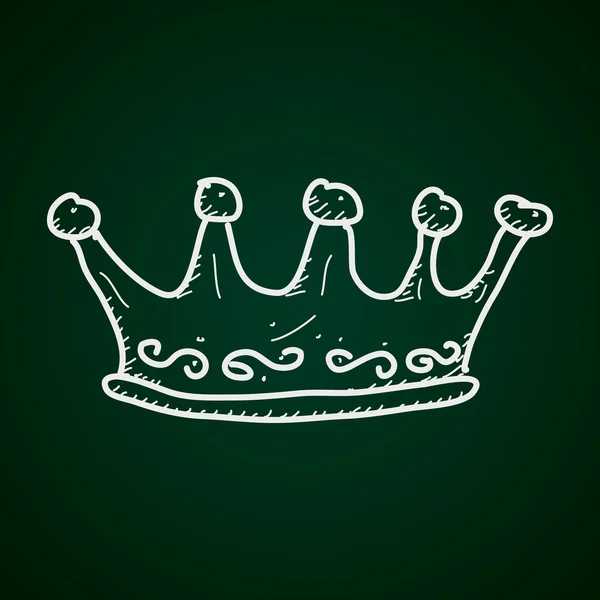 Doodle simples de uma coroa — Vetor de Stock
