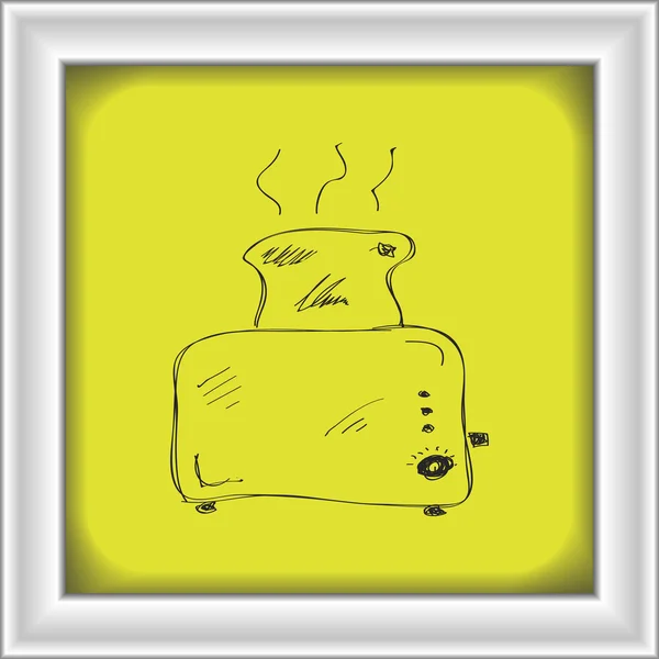 Simple doodle of a toaster — Stock Vector