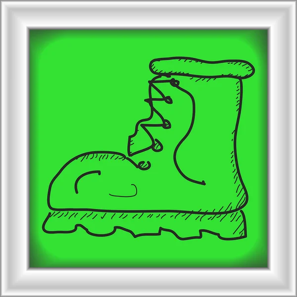 Simple doodle of an old boot — Stock Vector