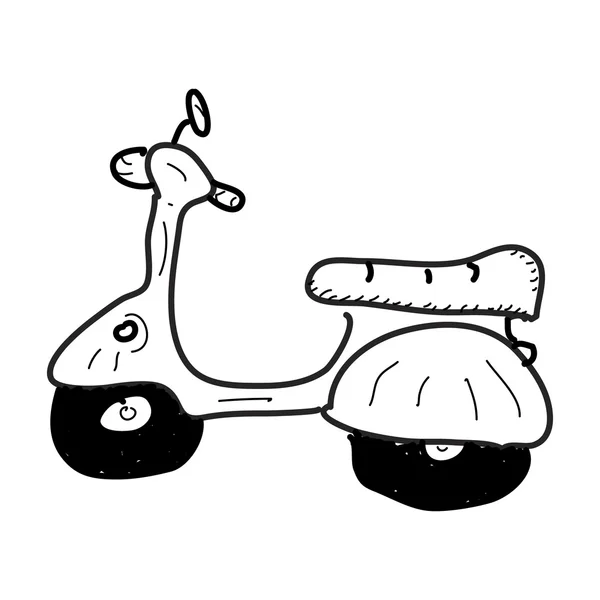 Garabato simple de un scooter — Archivo Imágenes Vectoriales