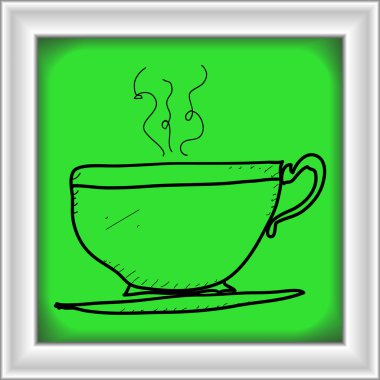 Bir fincan çay basit doodle