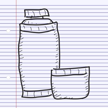 Bir şişesi basit doodle