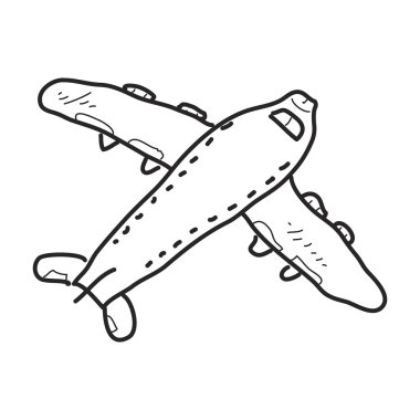 Bir uçak basit doodle