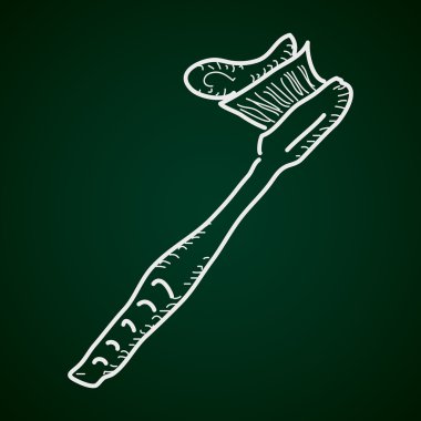 Bir diş fırçasının basit doodle