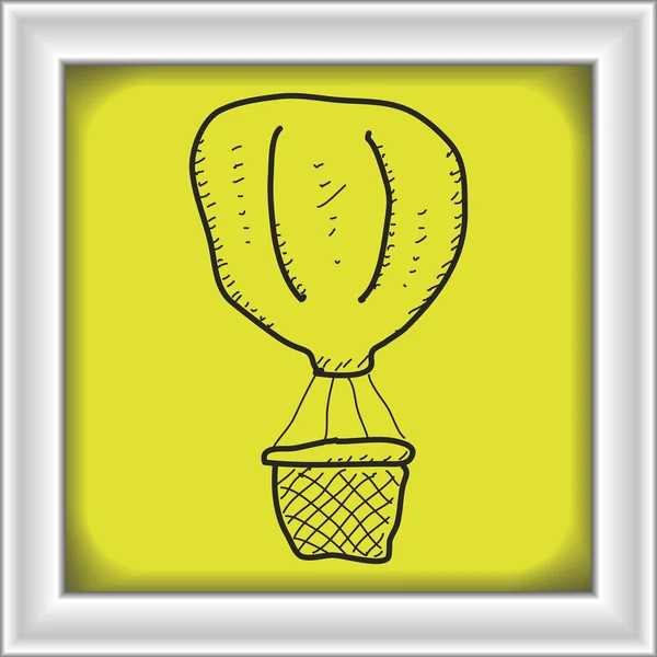 Simple gribouillage d'une montgolfière — Image vectorielle