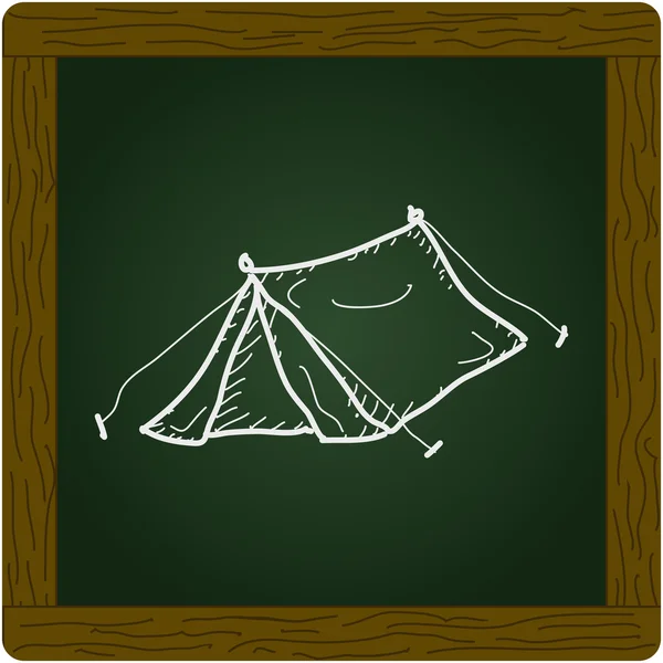 Simple gribouillage d'une tente — Image vectorielle