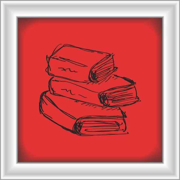 Simple gribouillage d'un livre — Image vectorielle