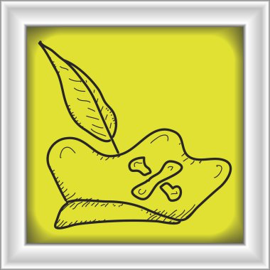 Bir korsan şapkasını basit doodle