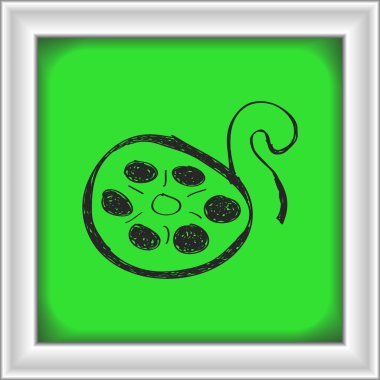 Bir film reel basit doodle