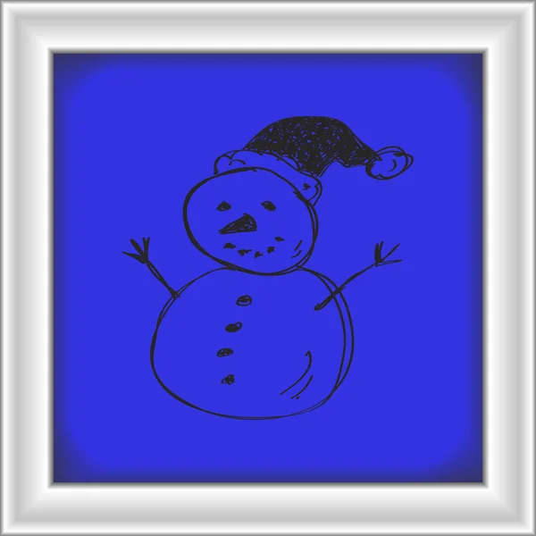 Proste zbiory Snowman — Wektor stockowy