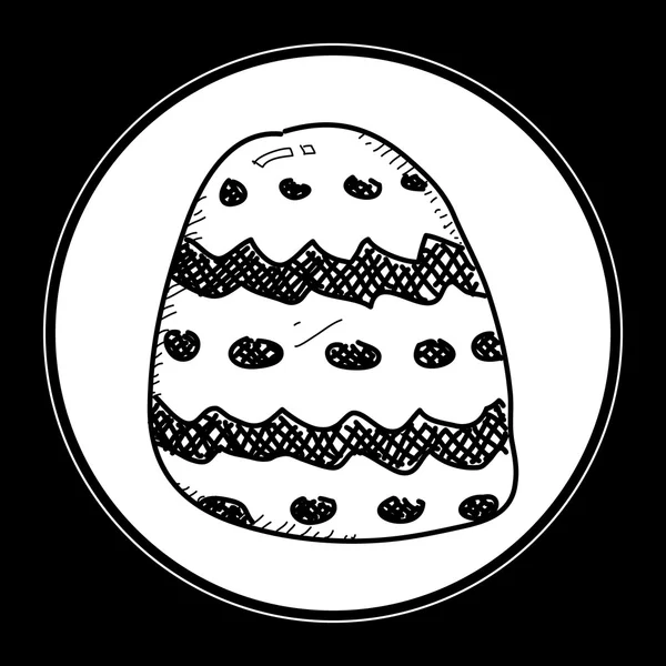Bir Paskalya yumurta basit doodle — Stok Vektör