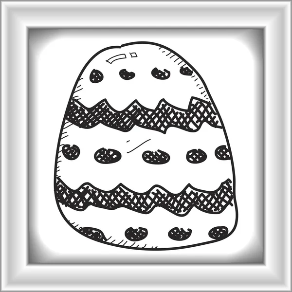 Garabato simple de un huevo de Pascua — Vector de stock