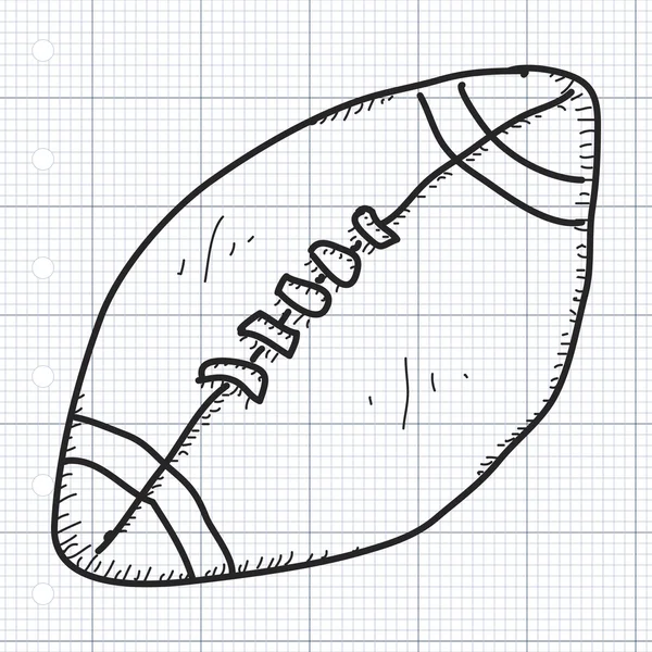 Simple garabato de una pelota — Vector de stock