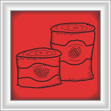Bazı konserve basit doodle