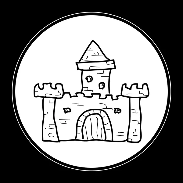 Simple gribouillage d'un château — Image vectorielle