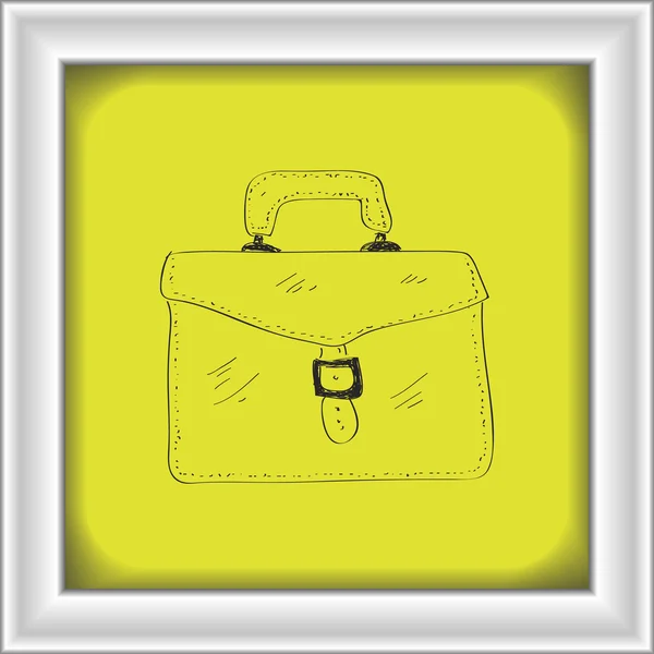 Simple doodle of a briefcase — Stock Vector