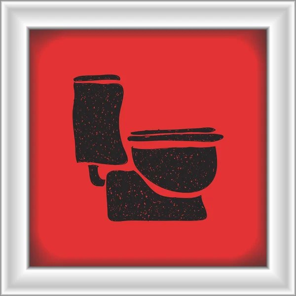 Simple doodle of a toilet — Stock Vector