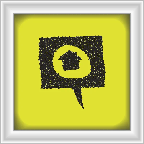 Garabato simple de un marcador de ubicación — Archivo Imágenes Vectoriales