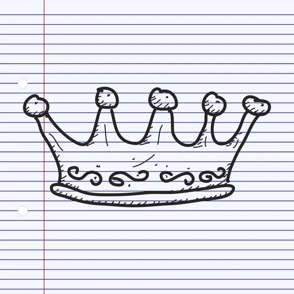 简便的涂鸦的皇冠 — 图库矢量图片