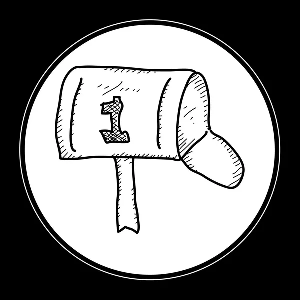 Enkla doodle för en postlåda — Stock vektor