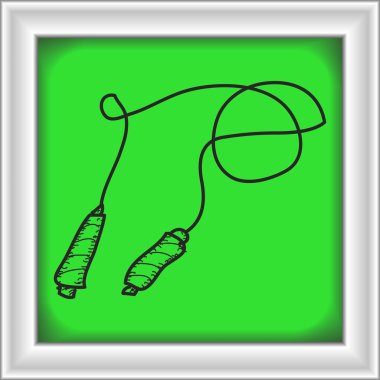 Basit doodle bir atlama ipi