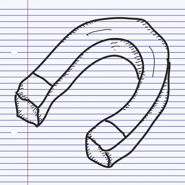 Enkla doodle av en magnet — Stock vektor