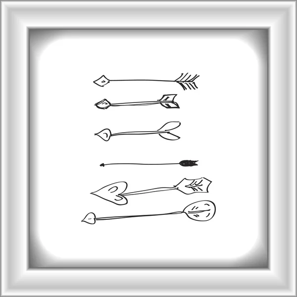 Простий каракулі зі стрілками — стоковий вектор