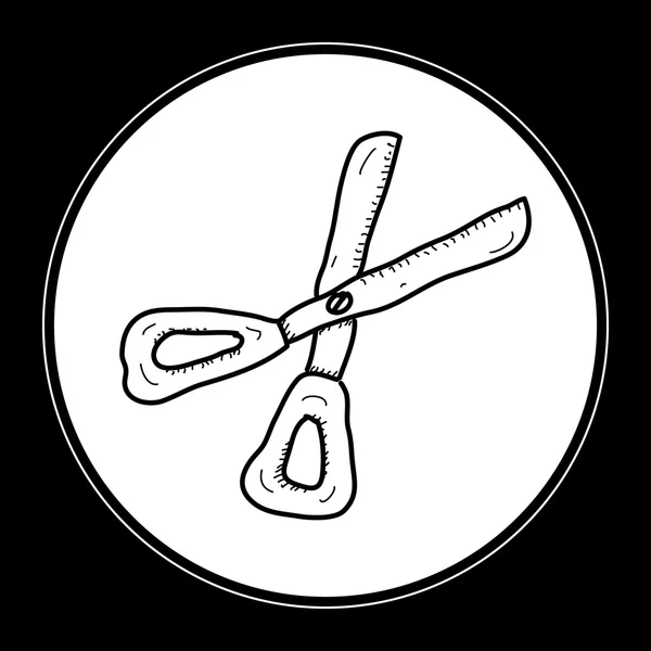 Απλή doodle του ένα ζευγάρι ψαλίδι — Διανυσματικό Αρχείο