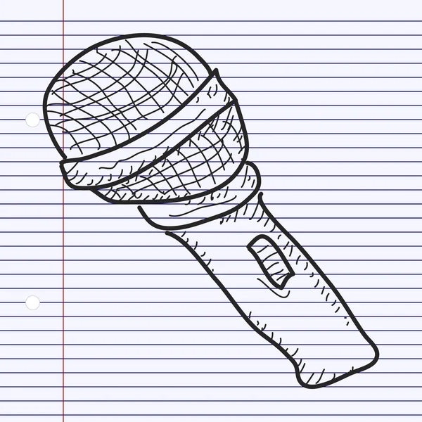 Doodle simples de um microfone — Vetor de Stock