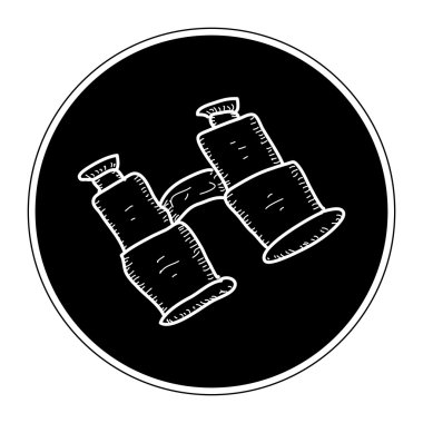 Bir çift dürbün basit doodle