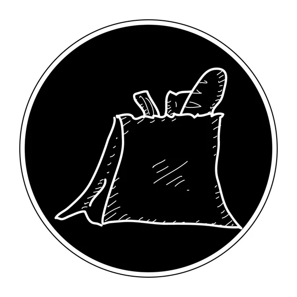 Doodle simples de um saco de compras —  Vetores de Stock