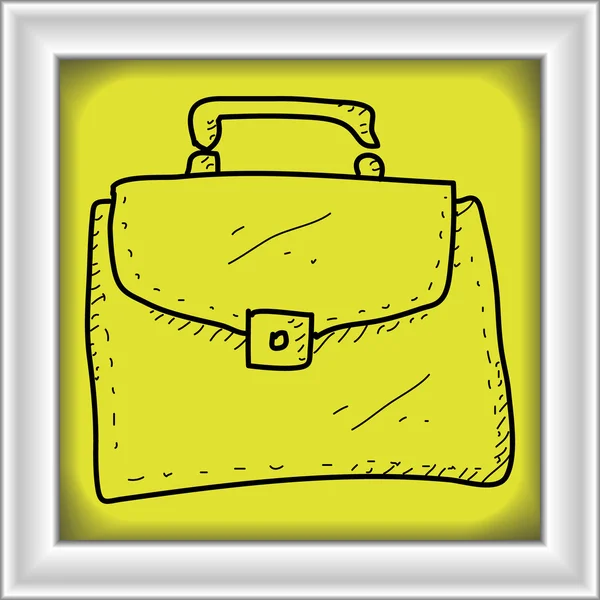 Garabato simple de un maletín — Vector de stock
