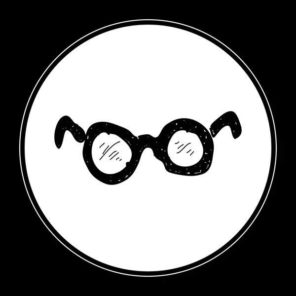 안경의 한 쌍의 간단한 낙서 — 스톡 벡터