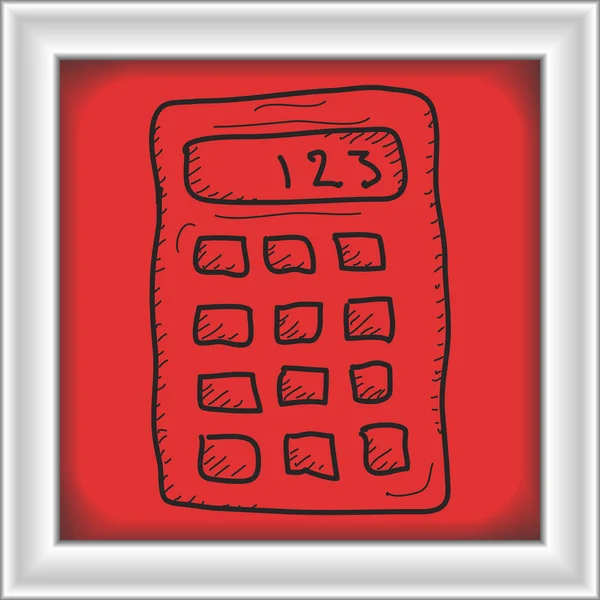 Doodle simples de uma calculadora —  Vetores de Stock