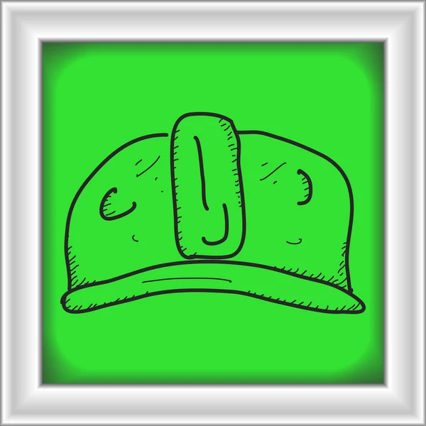 Eenvoudige doodle van een bouw-hoed — Stockvector