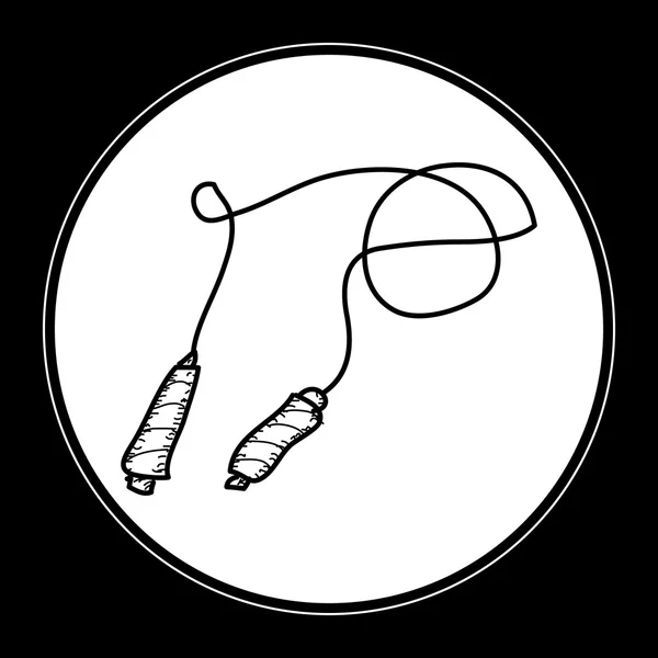Einfaches Doodle eines Springseils — Stockvektor
