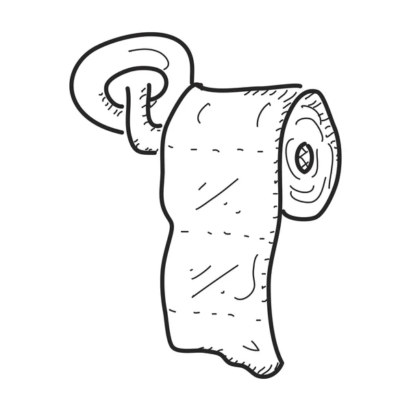 Tuvalet kağıdı basit doodle — Stok Vektör