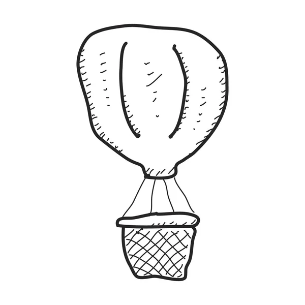 Simple gribouillage d'une montgolfière — Image vectorielle